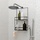 Umbra Cubiko Duschregal, Duschablage, Dusch Caddy mit 2 Ablagefächern aus Metall, 30,5 x 60 x 11 cm,