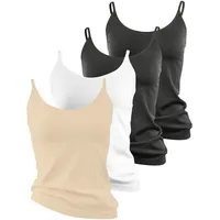 Yenita® Spaghetti Top - Unterhemd 4er Set Träger Top