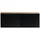 [en.casa] Waschbeckenunterschrank Skelbolu mit 4 Türen 160x60x40cm Schwarz/Eichenoptik [en.casa]
