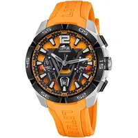 Lotus Chronograph »Vortex«, Quarzuhr, Armbanduhr, Herrenuhr, Tag, Stoppfunktion, Kautschukarmband,