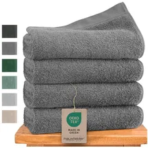 Hausfelder Handtuchset 50 x 100 cm grau 4 St.