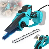 Ecarke 6 Zoll Mini Kettensäge für Makita 18V Akku, 1200W Akku-Kettensäge Bürstenloser Motor, 21000 U/min, Kettengeschwindigkeit 7 m/s, Automatische Ölpumpe, Inkl. 6-Zoll-Ersatzkette (Ohne Akku)