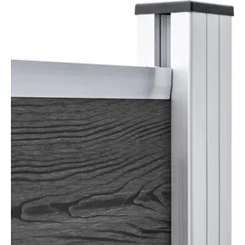 vidaXL WPC Sichtschutzzaun Element Set 526 x 146 cm schwarz