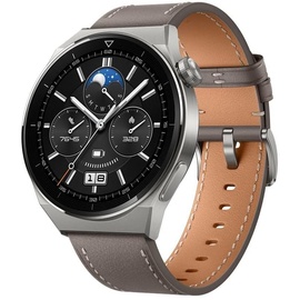 Huawei Watch GT 3 Pro  46 mm titangrau Lederarmband grau