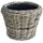 Spetebo Rattan Pflanztopf 33 x 24 cm Grau