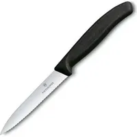 Victorinox Gemüsemesser mit Wellenschliff, schwarz