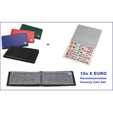 EURO Münzalbum Standard blau 10 Kursmünzensätze SAFE 765-EURO + Flaggen Set