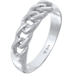 Elli Bandring Knoten Panzerketten Look 925 Silber 52 Damen 