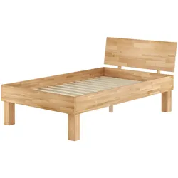 Erst-Holz Einzelbett extra stark Buche 120x200 hohes Massivholzbett Seniorenbett Zubehör wählbar V-60.81-12Rollrost inkl.