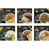 Paket Große Auswahl mit 12 Menüs - verschiedene Fertiggerichte für die Mikrowelle/Wasserbad - Südwind Lebensmittel