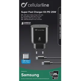 Cellular Line Cellularline ACHSMKITC2CPD25WK Ladegerät für Samsung