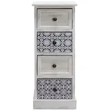 Mobili Rebecca Kommode Weiß, Holz, 25x76x30 cm, Wohnzimmer, Kommoden & Sideboards, Kommoden