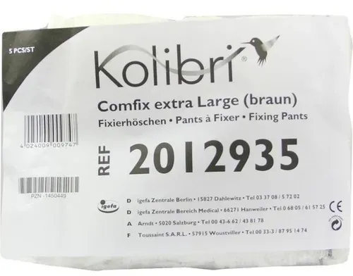 KOLIBRI comfix extra Netz-/Fixierhosen L braun 5 St