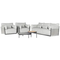 BEST Loungegruppe Bilbao, anthrazit Kunststoff, Metall, 5-teilig