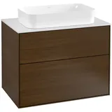 Villeroy & Boch Waschtischunterschrank 2 Auszüge 80 x 60,3 cm Walnut