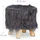 Relaxdays Hocker Polyester 31 x 31 x 31 cm Grau