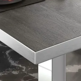 GGM Möbel Bistro Loungetisch 70 x 70 x 41 cm Wenge/Edelstahl