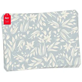 coveryourdesk CoverYourDesk, Tischset, Tischset Florales Muster in Hellblau