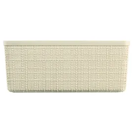 Curver JUTE RECYCLING Aufbewahrungsbox M 28 x 15 cm 3-tlg. weiß