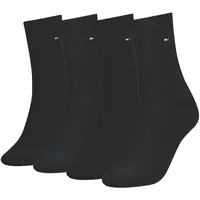 Tommy Hilfiger Damen Socken, 4er Pack - Sock Casual, ECOM, Kurzsocken, uni Schwarz 35-38