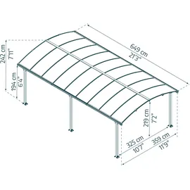 CANOPIA Carport Arcadia 359 x 644 cm
