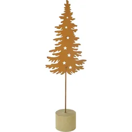Trendline Baum mit Sternen aus Metall 13,5 x 7 x braun
