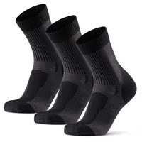 Danish Endurance Merino Hiking Light Wandersocken 3-Paar Schwarz 35-38