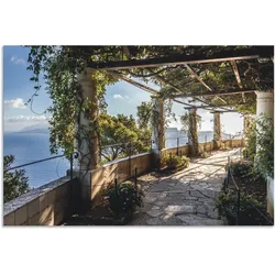 Wandbild ARTLAND "Garten der Villa San Michele auf Capri", grün (farbe bild(er): grün), B:120cm H:80cm, Bilder, als Alubild, Outdoorbild, Leinwandbild, Poster, Wandaufkleber
