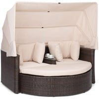 blumfeldt Heartland 2 Sitzer-Lounge-Sofa mit Kaffeetisch Loveseat Gartenliege beige