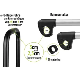Eufab Strap Rahmenhalter kurz Ø 25 + 30 mm