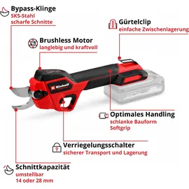 Einhell Akku-Astschere GP-LS 18/28 Li BL-Solo ohne Akku