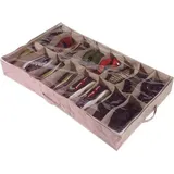 Schuhbox unter Bett 16 Paar transparent PVC Oxford Stoff
