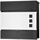 MuCoLa - Briefkasten Wandbriefkasten Zeitungsfach Zeitungsrolle Namenschild Design Mailbox Kasten Postkasten Wandmontage - Schwarz/Weiß
