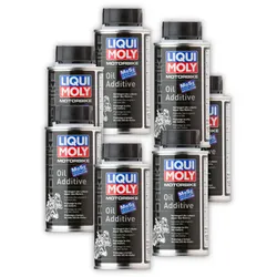 7x 125ml LIQUI MOLY 1580 Motorbike Oil Additive Motorradöl Motor Öl Additiv