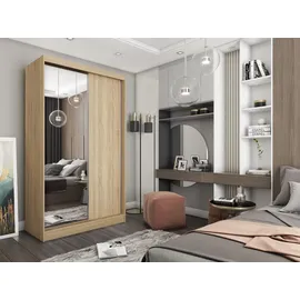 masseno Schwebetürenschrank PATRIZIA 120 x 216 x 61 cm Braun