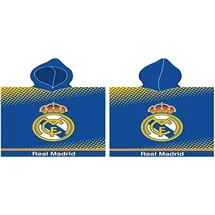 Carbotex Real Madrid Poncho 55 x 110 cm blau
