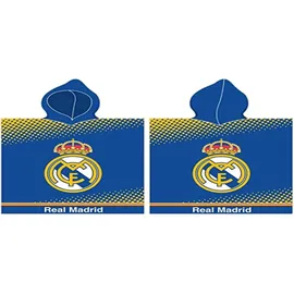 Carbotex Real Madrid Poncho 55 x 110 cm blau