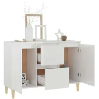VidaXL Sideboard Hochglanz-Weiß 101x35x70 cm Holzwerkstoff