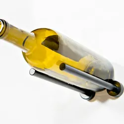 VintageView Vino Flaschenhalter Metallschienen für 1 Flasche Mattschwarz ()