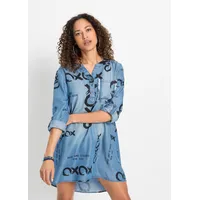 bonprix Midikleid Jeanskleid Blau 46