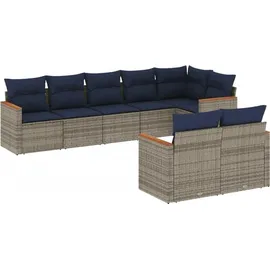 vidaXL Gartensofa-Set 8-tlg. grau