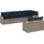 vidaXL Gartensofa-Set 8-tlg. grau