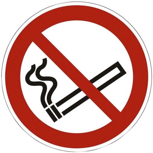 Sicherheitskennzeichen »Rauchen verboten [P002]« Ø: 10 cm rot, OTTO Office, 10x0.1 cm