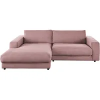 Pure Home Lifestyle Ecksofa 979, Rosa, Kunststoff, 2-Sitzer, Ottomane links, L-Form, 250x190 cm, Blauer Engel, Goldenes M, Oeko-Tex® Standard 100, DGM-Klimapakt, DGM-Emissionslabel, Stoffauswahl, seitenverkehrt erhältlich, Wohnzimmer, Sofas & Couches, Wohnlandschaften, Ecksofas