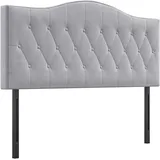 Homcom Kopfteil für Bett gepolstert in grau Pappel Polyester 185 x 8D x 134H cm-Grau | Gr.: onesize