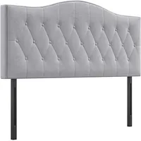 Homcom Kopfteil für Bett gepolstert in grau Pappel Polyester 185 x 8D x 134H cm-Grau | Gr.: onesize