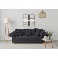 Home Affaire Big-Sofa »Queenie Megasofa«, (2 St.), mit weichem Sitzkomfort und zeitlosem Design, viele kuschelige Kissen grau