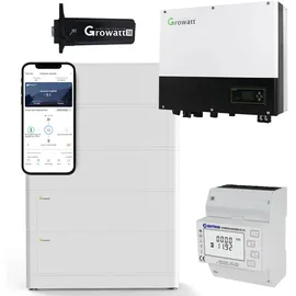 Growatt SPH4000TL Hybrid Wechselrichter mit 12,8 kWh Solarspeicher-Set