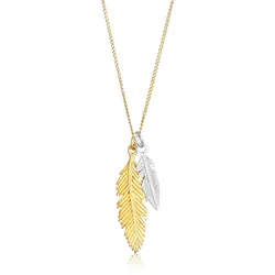 Elli Feder Bi-Color Boho Look 925 Sterling Silber goldfarben Damen 