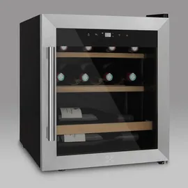 les petits champs Weinkühlschrank CAVC15 / 15 Flaschen / 4°C / Digitales Bedienfeld /4 Böden / Silber